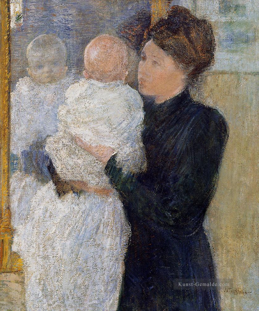 Mutter und Kind Impressionist John Henry Twachtman Ölgemälde